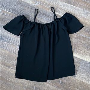 Black cold shoulder shirt